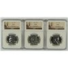 Image 1 : LOT OF ( 3 ) 1961 FRANKLIN HALF DOLLARS, NGC PROOF-66