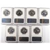 Image 2 : 1957, 58, 59, 60, 61, 62 AND 1963 FRANKLIN HALF DOLLARS ALL NGC PROOF-66!