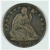 Image 1 : 1858-O SEATED HALF DOLLAR VG/F