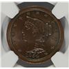 Image 2 : 1854 HALF CENT NGC MS-65 BN