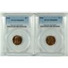 Image 1 : LOT OF ( 2 ) 1941 LINCOLN CENTS, PCGS MS-66 RED