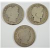 Image 1 : (3) 1901-S BARBER HALF DOLLARS