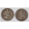 Image 1 : SEATED HALF DOLLARS: 1856-GOOD AND 1857-VG