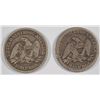Image 2 : SEATED HALF DOLLARS: 1856-GOOD AND 1857-VG