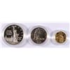 Image 1 : 1986 3 PIECE STATUE OF LIBERTY  Pf COMMEM SET: 50-CENT, SILVER DOLLAR $5.00 GOLD