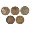 Image 1 : (5) 1851 LARGE CENTS