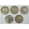 Image 2 : (5) WALKING LIBERTY HALF DOLLARS (16, 16-D, 16-S, 17-D OBV, 41-D)