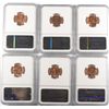Image 2 : LOT OF ( 6 ) 1954-S LINCOLN CENTS, NGC MS-66 RED