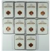Image 1 : LOT OF ( 10 ) 1958-D LINCOLN CENTS, NGC MS-66 RED