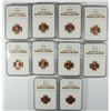Image 1 : LOT OF ( 10 ) 1954-D LINCOLN CENTS, NGC MS-66 RED