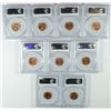 Image 2 : LOT OF ( 9 ) 1953-S LINCOLN CENTS, PCGS MS-66 RED
