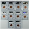 Image 2 : LOT OF ( 10 ) 1956-D LINCOLN CENTS, PCGS MS-66 RED