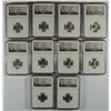 Image 1 : LOT OF ( 10 ) 1953-S ROOSEVELT DIMES, NGC MS-66