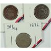 Image 1 : (3) SHIELD NICKELS (2-1868, 1872)