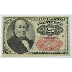 1874 TWENTY FIVE CENT US FRACTIONAL NOTE AU/CU