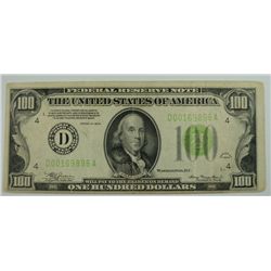 1934 $100 FEDERAL RESERVE NOTE