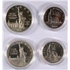 Image 1 : LOT OF (2) 2-PIECE 1986 Pf STATUE OF LIBERTY SILVER DOLLAR AND CLAD HALF DOLLAR