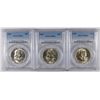 Image 1 : ( 3 ) 1951 FRANKLIN HALF DOLLARS, PCGS MS-62
