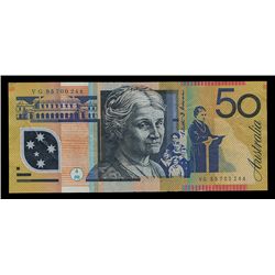 1995 Evans/Fraser QEII VG 95 Fifty Dollar Last Prefix Note