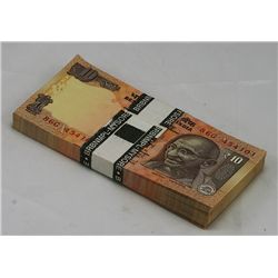 India Bundle of 100 Ten Rupee Banknotes