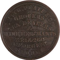 1856 Smith, Peate & Co Sydney Halfpenny Token (R475/A486)