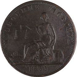 1855 E. DeCarle Melbourne Penny Token (R116/A103)