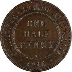 1916-I Australian KGV Half Penny