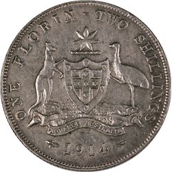 1914 Australian KGV Florin