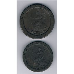 1797 Great Britain Twopence and Penny