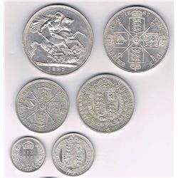 1887 Great Britain Silver Type Set