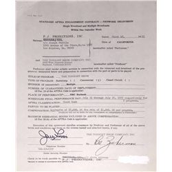 Jerry Lewis rare contract signed to host Tonight Show