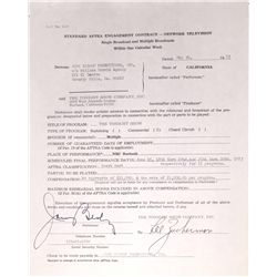 Joey Bishop RAT PACK contract signed