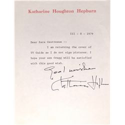 Katharine Hepburn typed letter