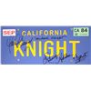 Image 1 : Knight Rider license tag cast signed