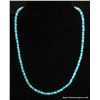 Image 1 : Turquoise Oval & Rondelle Bead & Sterling Necklace