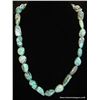 Image 1 : Turquoise Irregular Stone & Sterling Necklace