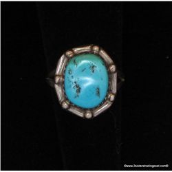 Turquoise and Sterling Ring