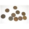 Image 1 : 10 TOTAL INDIAN HEAD PENNIES *MIXED DATES & GRADES*!! INDIAN HEAD CENTS CAME OUT OF SAFE!!