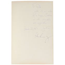John and Jacqueline Kennedy Signed Book