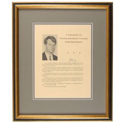 Robert F. Kennedy Signed Program