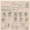 Image 1 : Jack Ruby Fingerprint Card and Archive