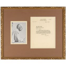 Harvey Cushing Typed Letter Signed