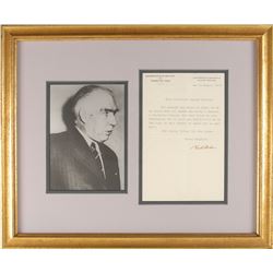 Niels Bohr Typed Letter Signed