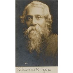 Rabindranath Tagore Signed Photograph