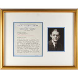 T. S. Eliot Typed Letter Signed