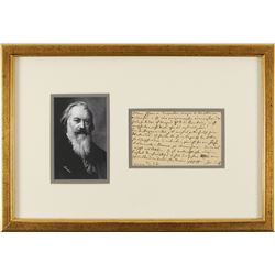 Johannes Brahms Autograph Letter Signed