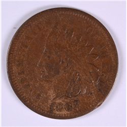 1867 INDIAN CENT FINE