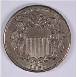1883 SHIELD NICKEL AU