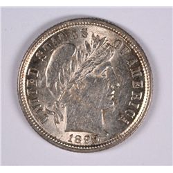 1899 BARBER DIME AU/BU