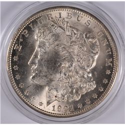 1921 MORGAN SILVER DOLLAR, MS-63+  ORIGINAL